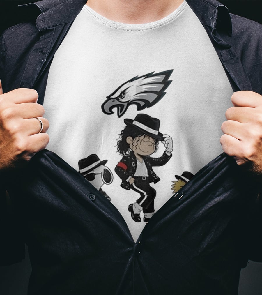 Philadelphia Eagles Snoopy Charlie Brown Woodstock Pop Rock Dancing T-Shirt