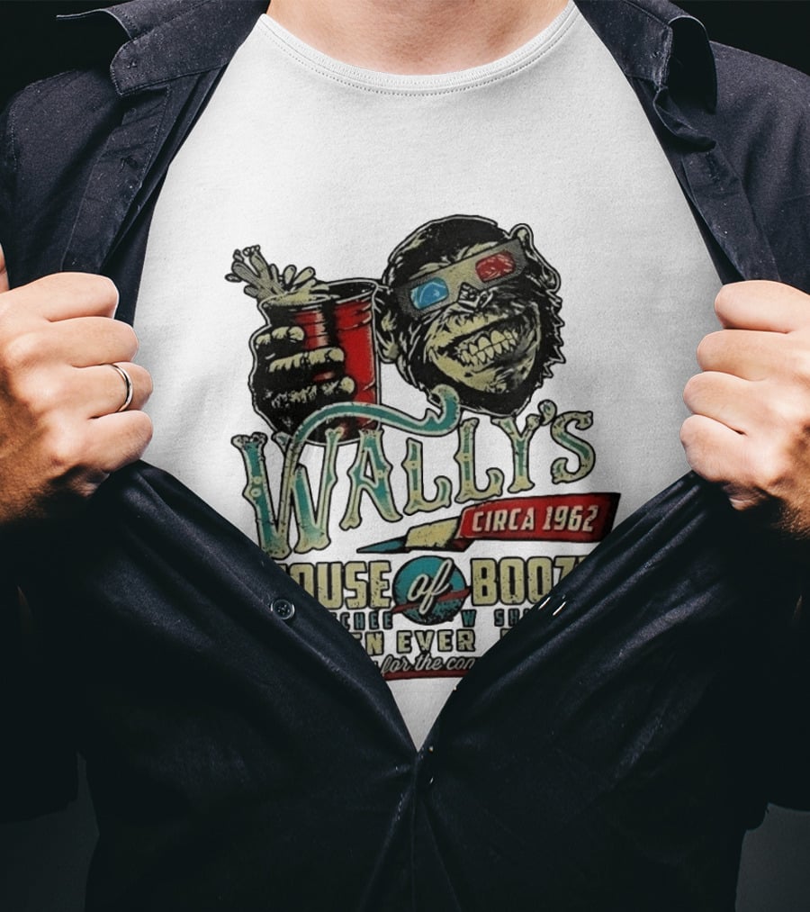 Wally's House Of Booze Wenatchee Washington Circa 1962 Open Every Day Sorry For The Convenience T-Shirt