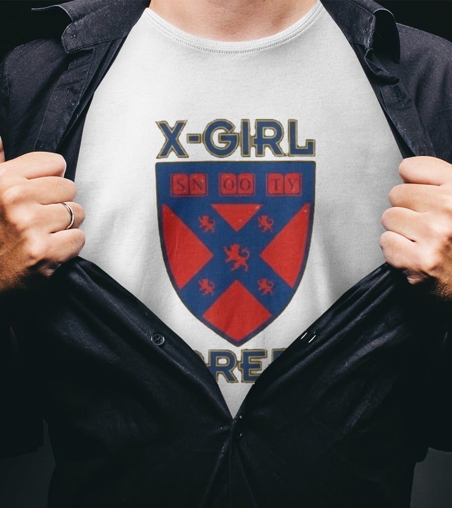 X Girl Prep Snooty Shield Emblem Lions T-Shirt