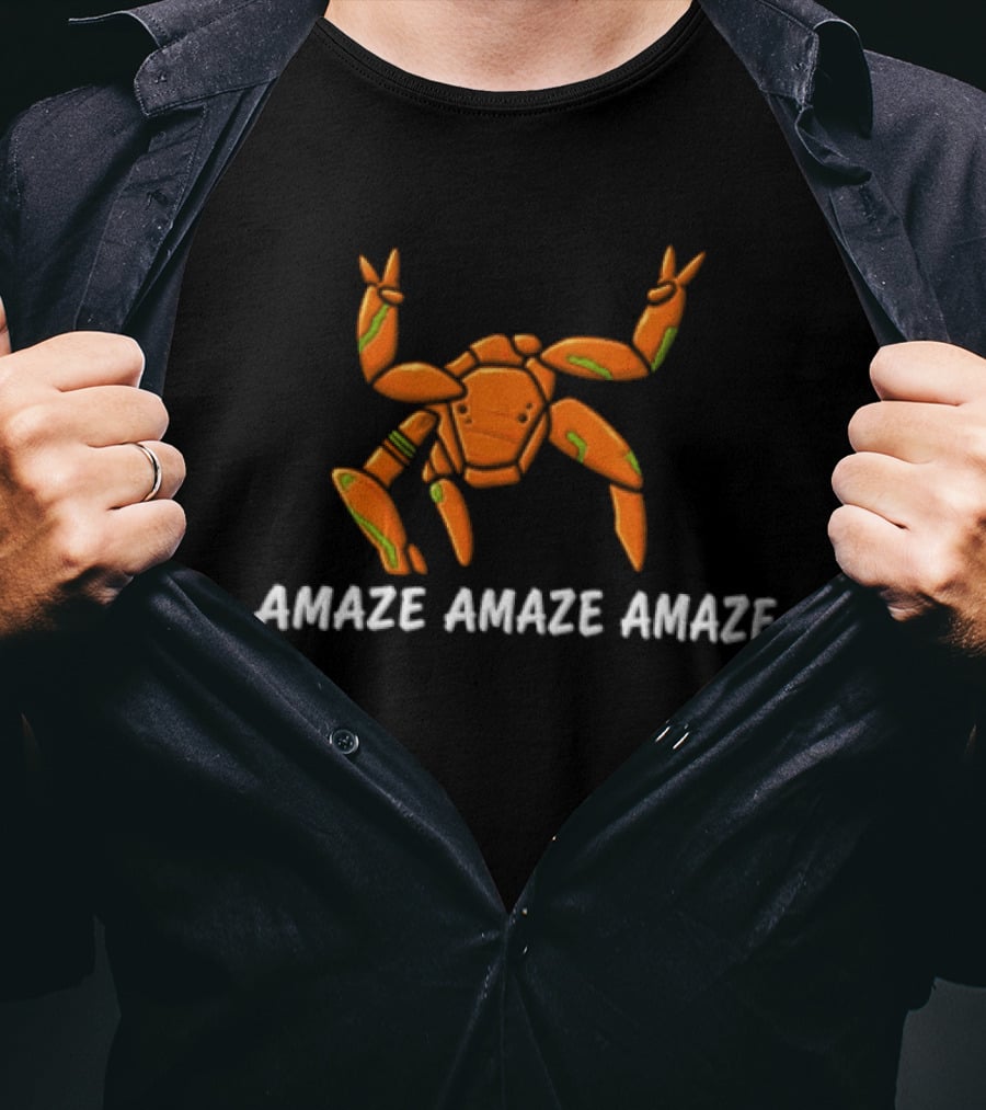 Amaze Orange Crab Celebratory Alien Rocky T-Shirt