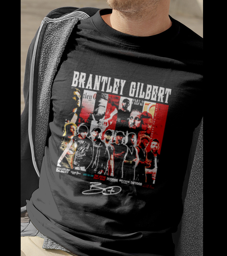 Brantley Gilbert Live Tour Band Sins Of The Father The Devil Don't Sleep Signature T-Shirt