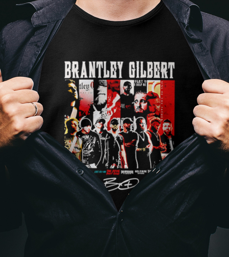 Brantley Gilbert Live Tour Band Sins Of The Father The Devil Don't Sleep Signature T-Shirt