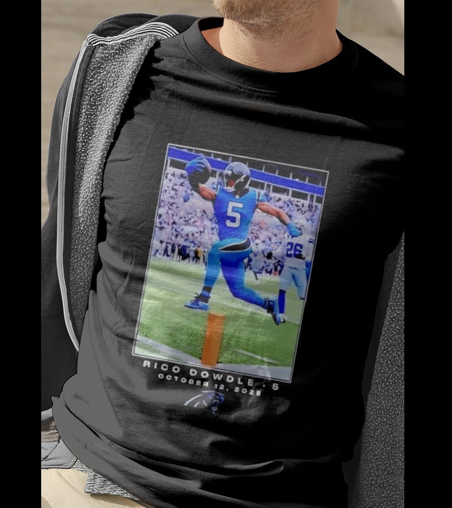 Carolina Panthers Rico Dowdle 5 Touchdown October 12 2025 T-Shirt