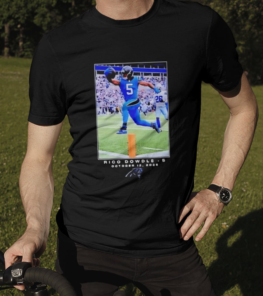 Carolina Panthers Rico Dowdle 5 Touchdown October 12 2025 T-Shirt