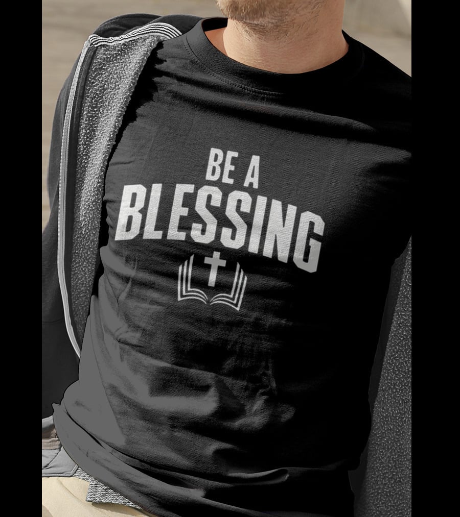 Be A Blessing Drake Maye Cross And Open Book T-Shirt