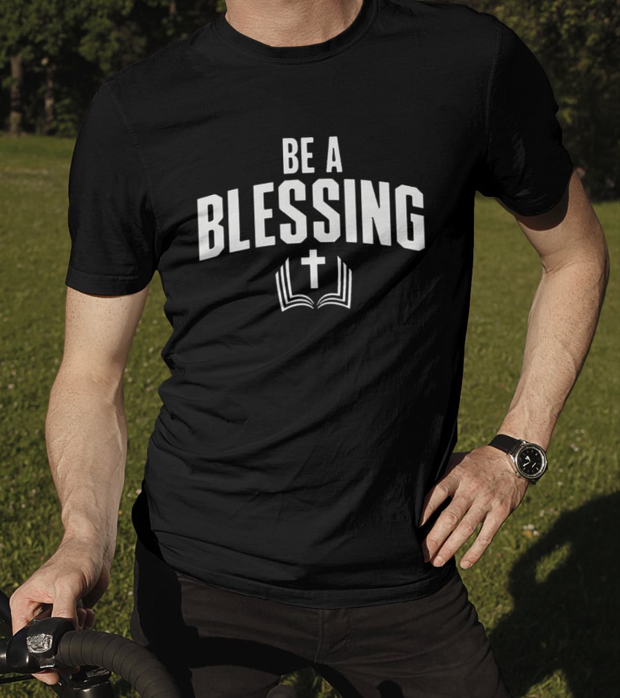 Be A Blessing Drake Maye Cross And Open Book T-Shirt