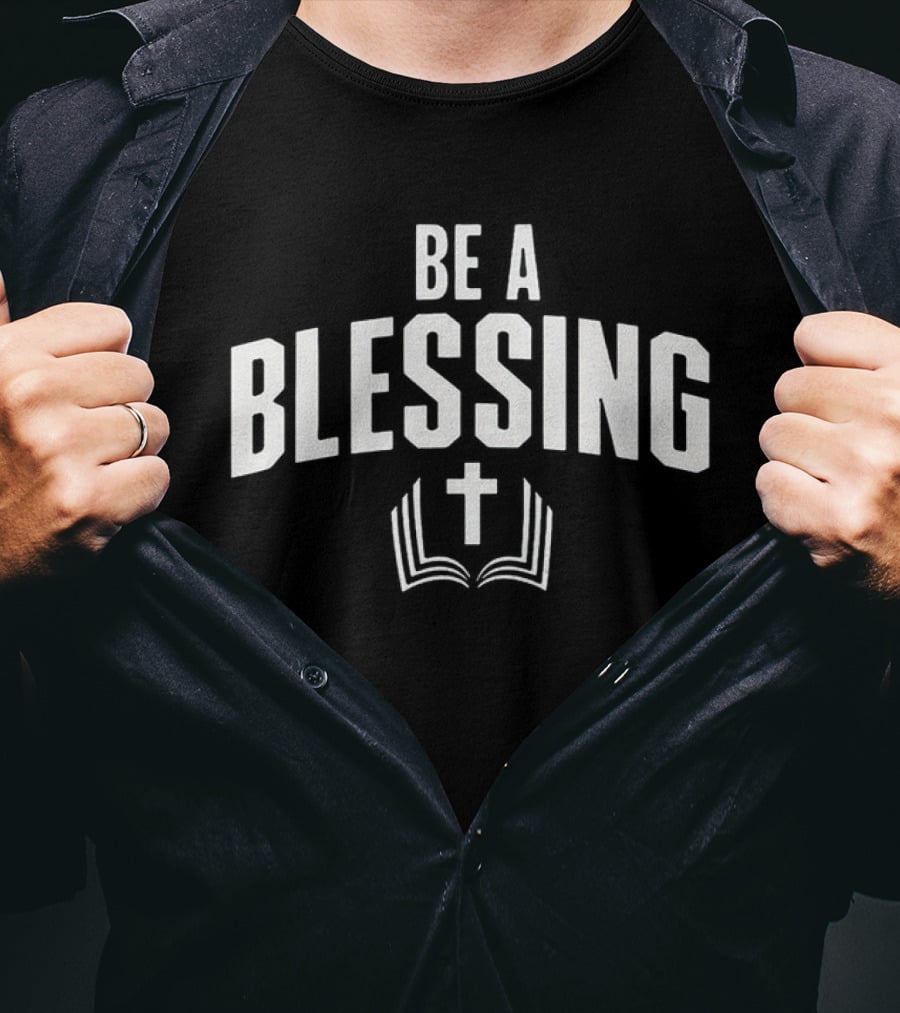 Be A Blessing Drake Maye Cross And Open Book T-Shirt