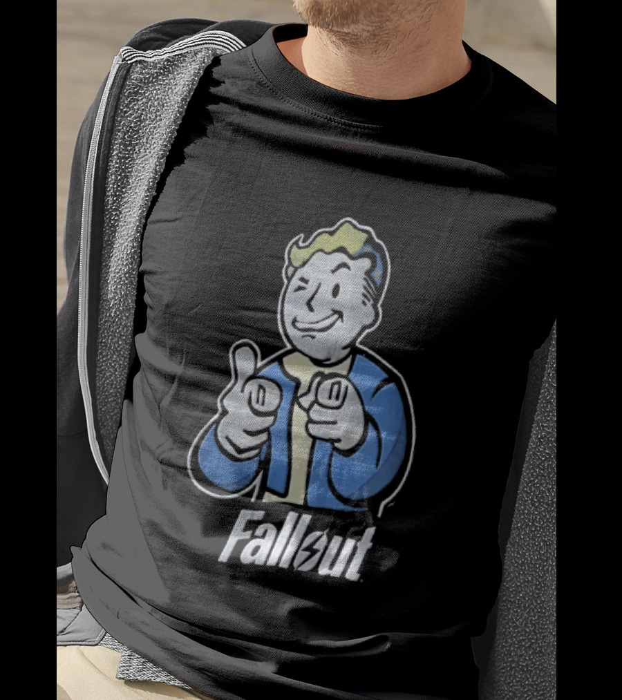 Fallout Vault Boy Pointing Finger T-Shirt