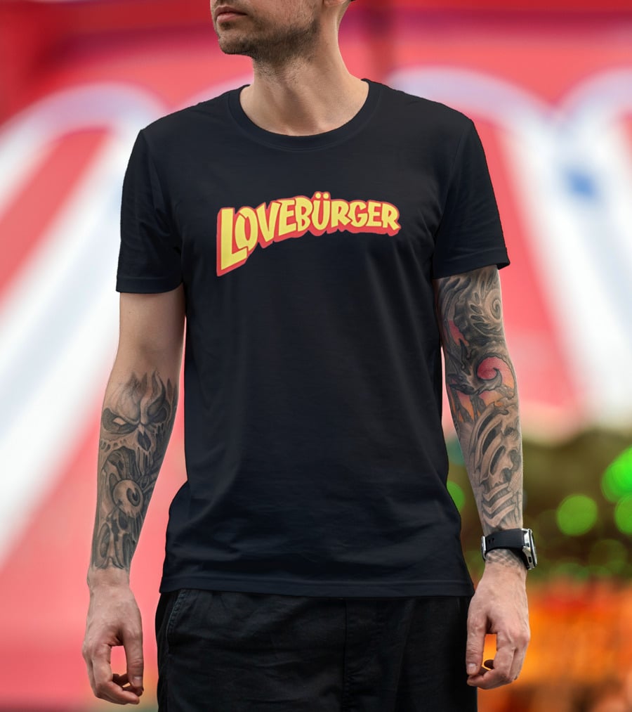 LOVEBURGER Colorful Retro Style Branding T-Shirt