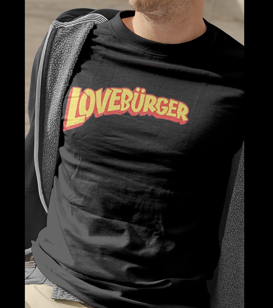 LOVEBURGER Colorful Retro Style Branding T-Shirt