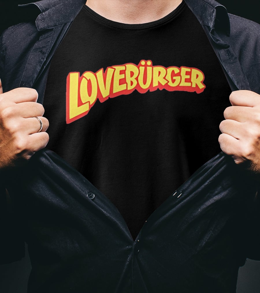 LOVEBURGER Colorful Retro Style Branding T-Shirt