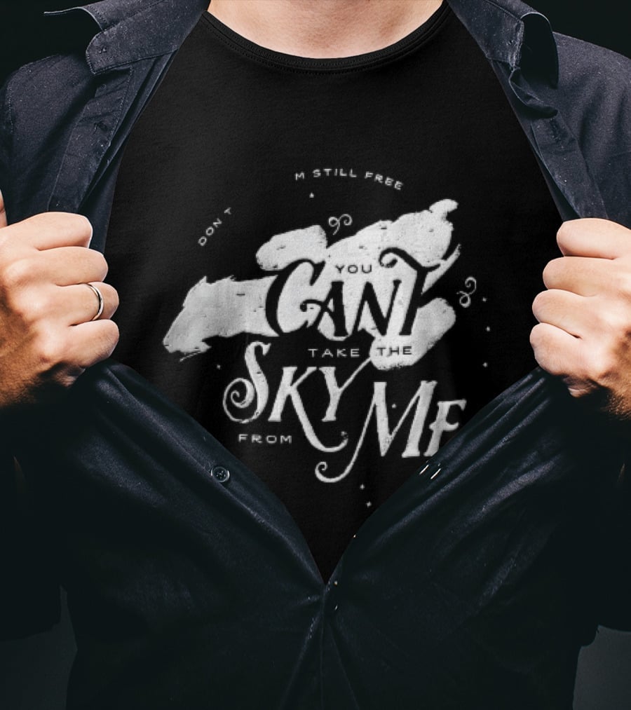 I Dont Care Im Still Free You Cant Take The Sky From Me Serenity Crescent Moon Stars Spaceship T-Shirt