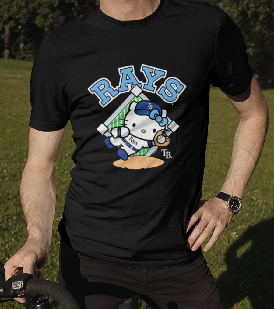TB Hello Kitty Tampa Bay Rays Baseball Fielding T-Shirt