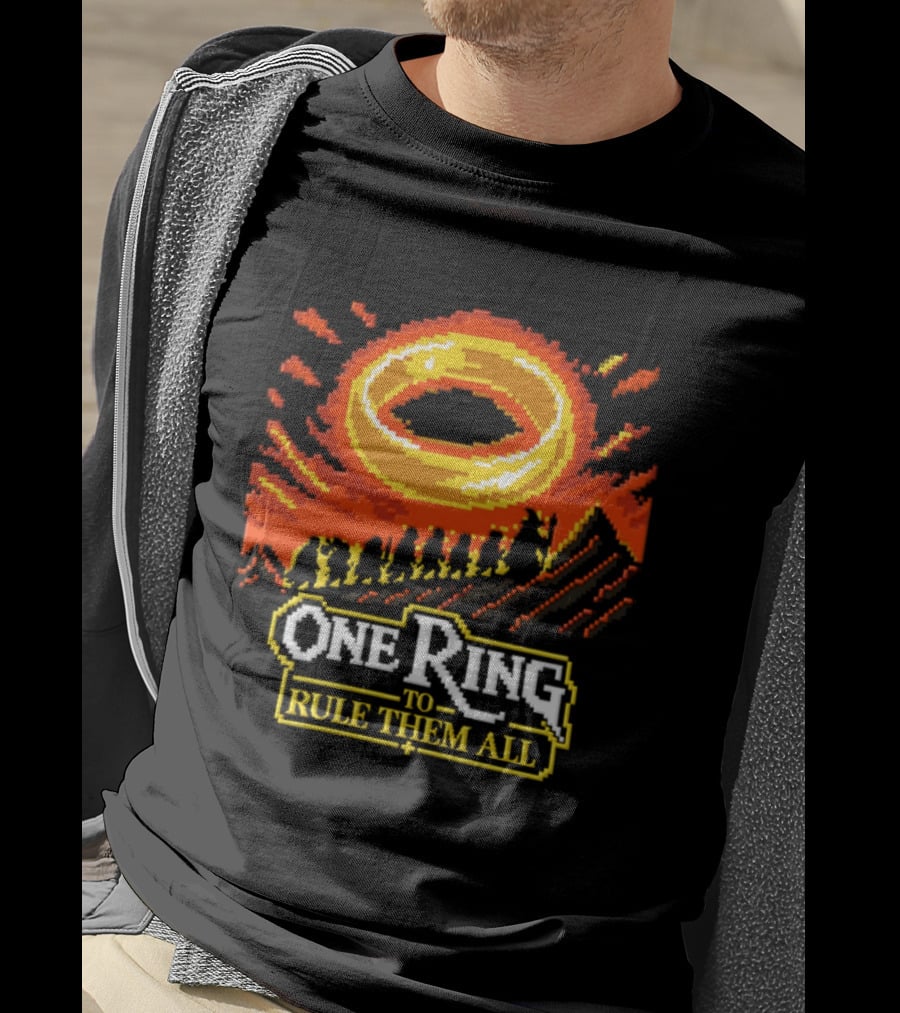 One Ring To Rule Them All Pixel Art Fantasy Adventure T-Shirt