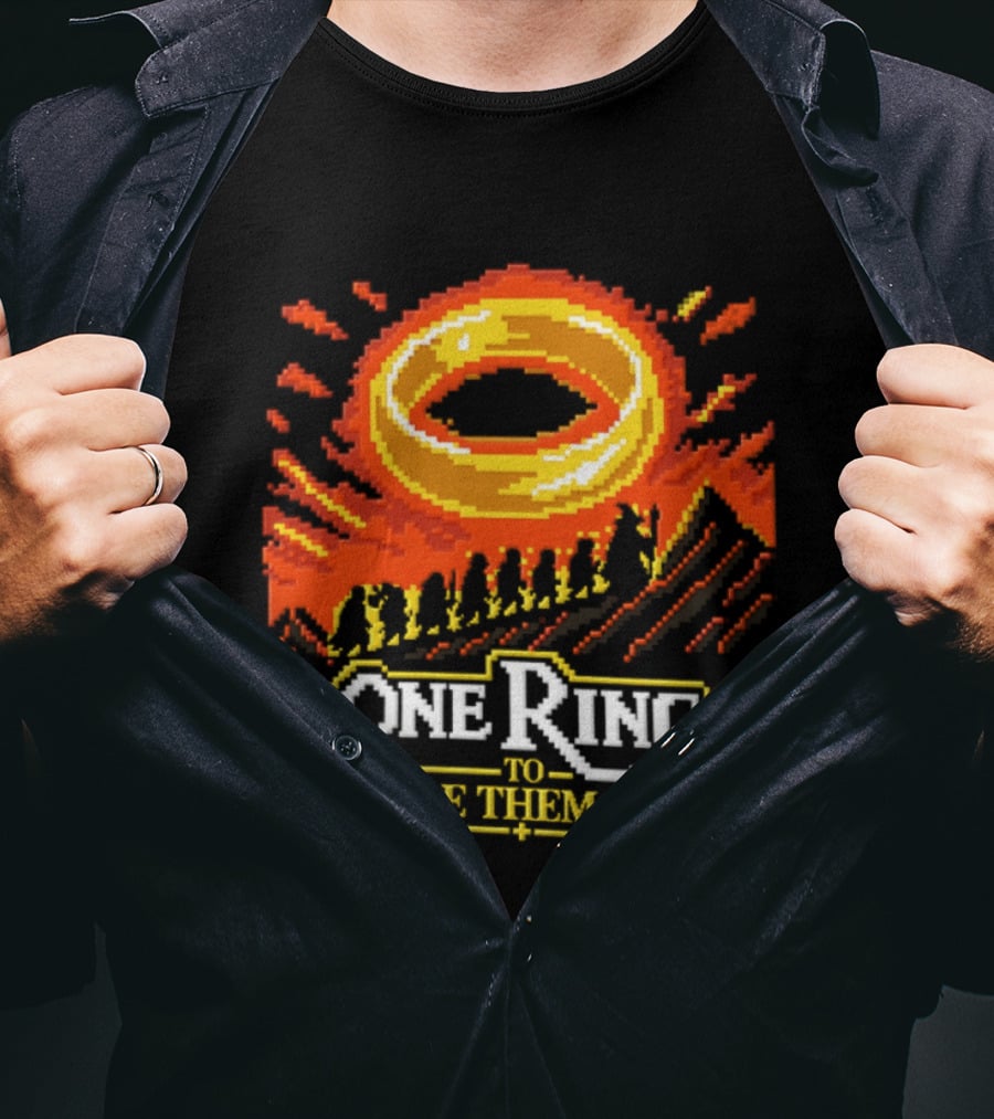 One Ring To Rule Them All Pixel Art Fantasy Adventure T-Shirt