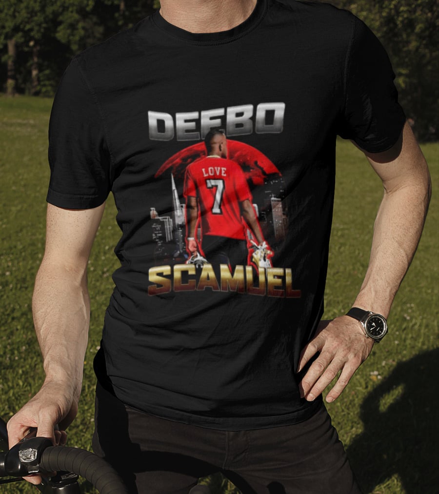 Deebo Samuel Love 7 Red Moon City Skyline Scamuel T-Shirt