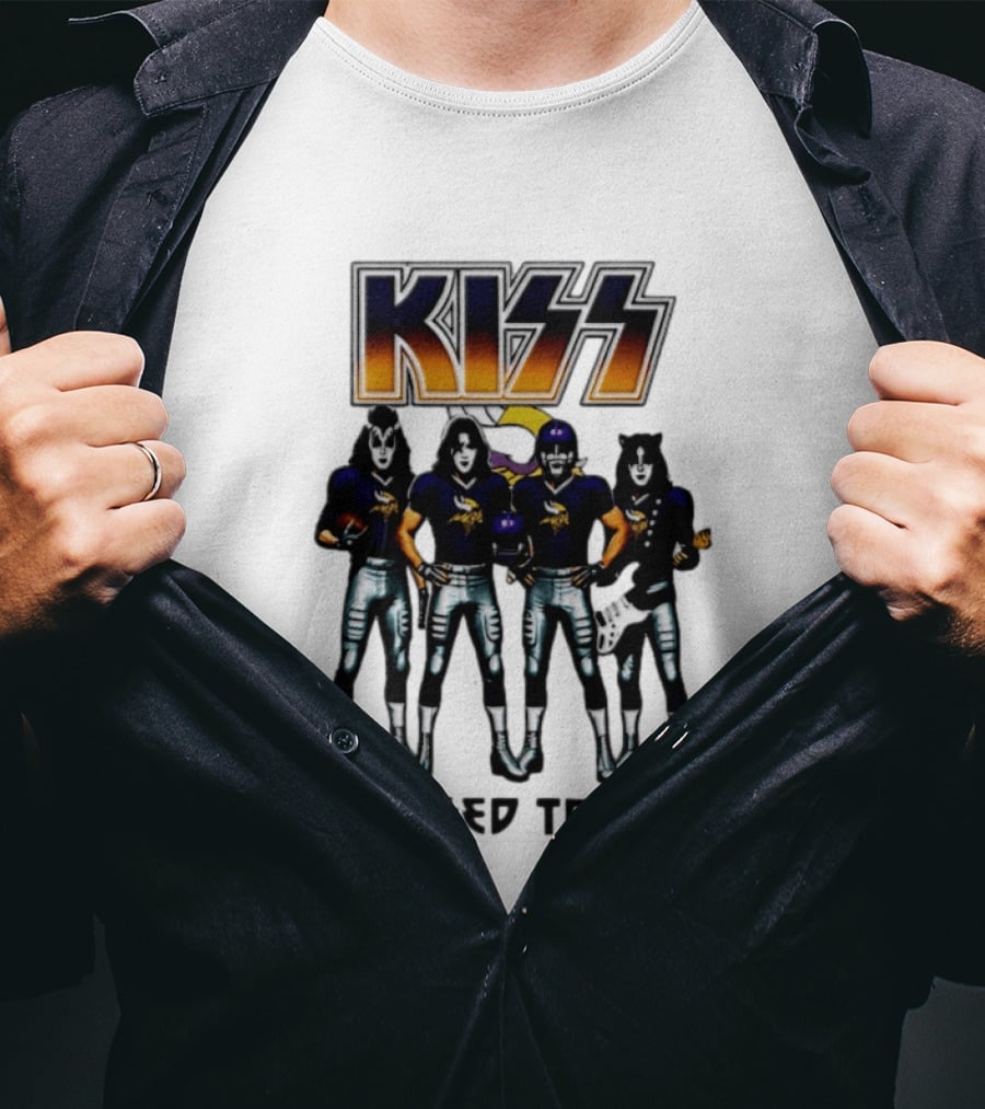 KISS Minnesota Vikings Dressed To Kill Football Fan T-Shirt