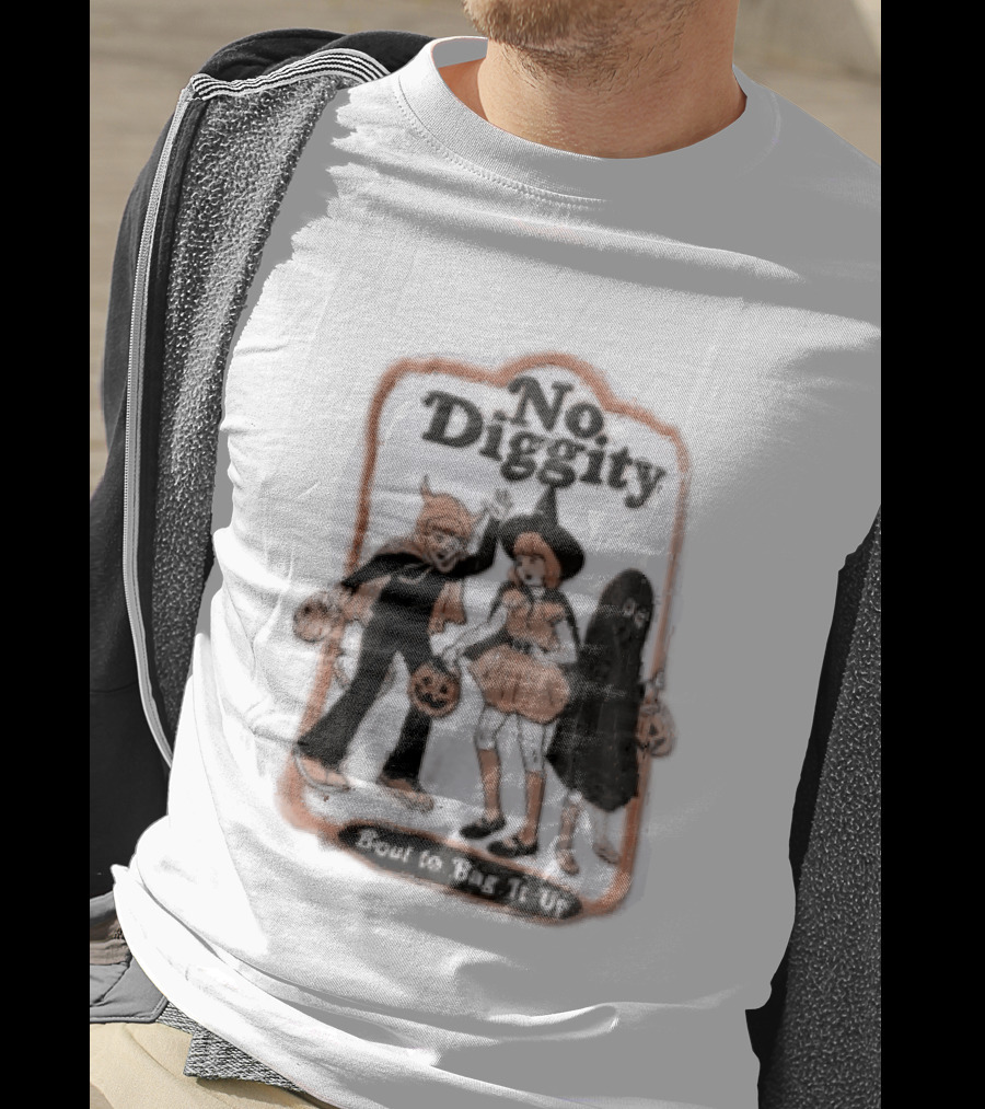 No Diggity Bout To Bag It Up Halloween Costumes Pumpkins T-Shirt