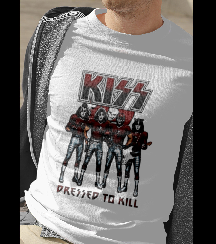 KISS Tampa Bay Buccaneers Dressed To Kill Football T-Shirt
