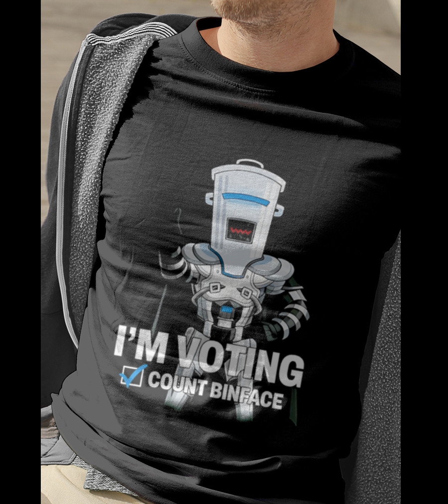 I'm Voting Count Binface Bin Farage Election Humor T-Shirt