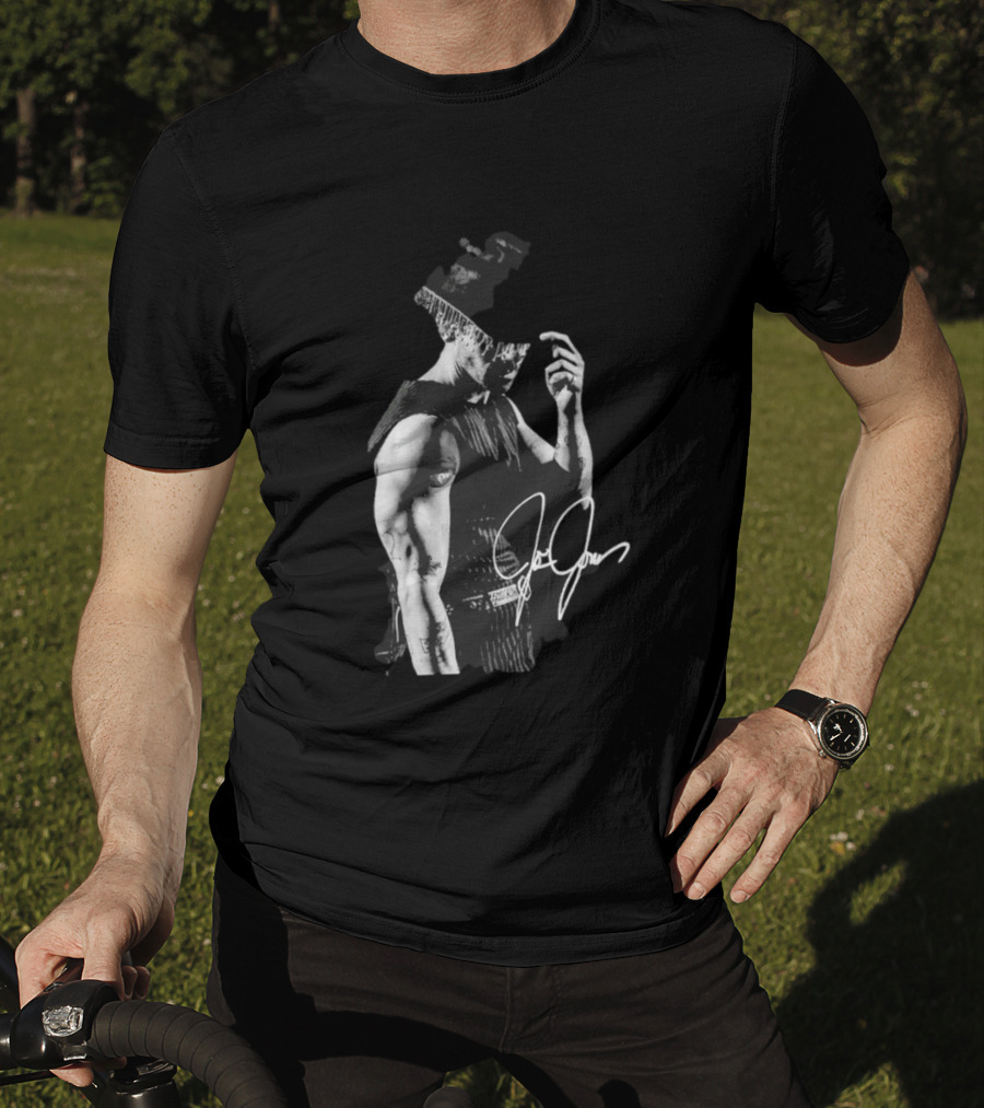 Joe Jonas Signature Black And White Cowboy Hat T-Shirt