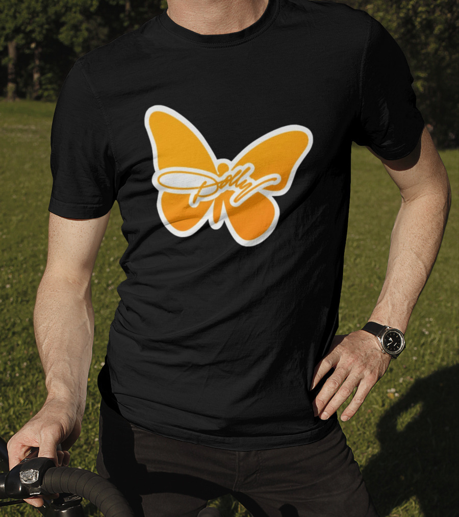 Tennessee Dolly Parton Butterfly Heritage Football T-Shirt