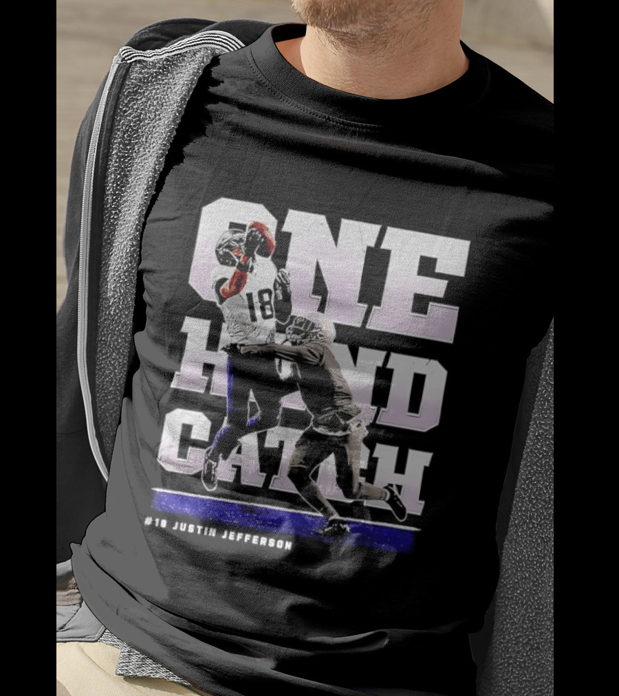 One Hand Catch Justin Jefferson Minnesota T-Shirt