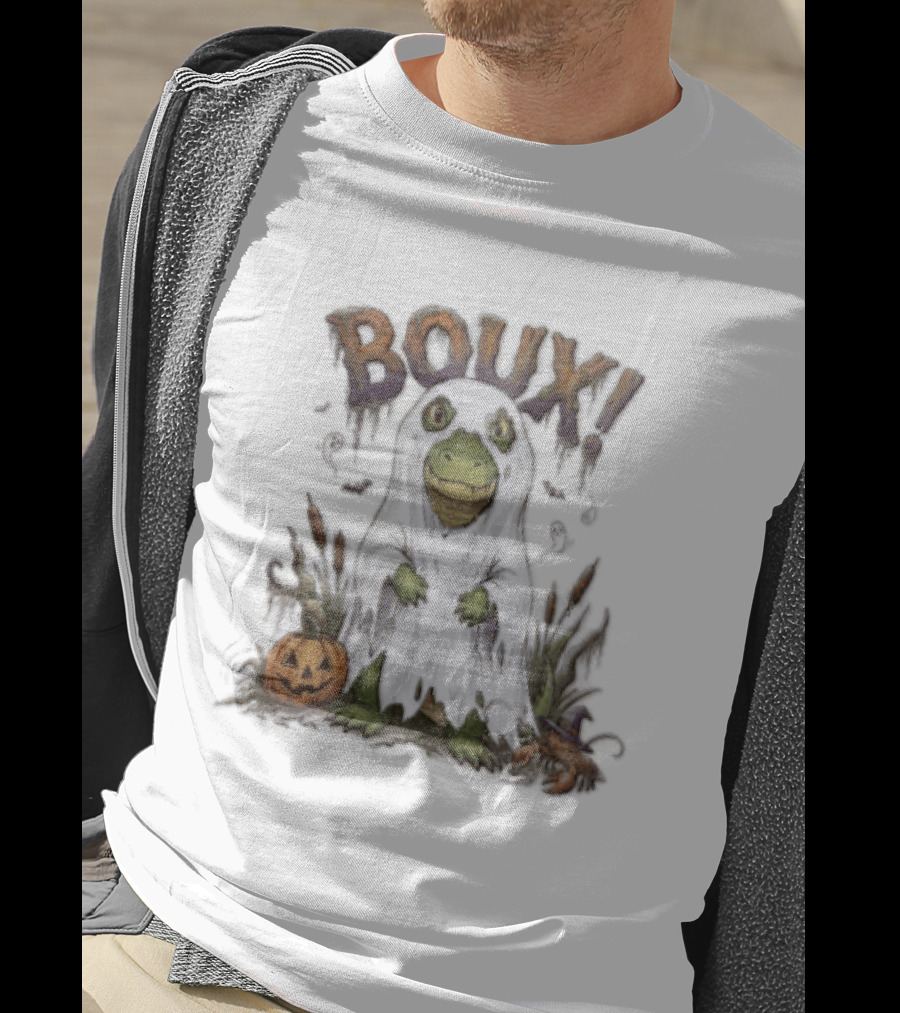 Boux Halloween Cartoon Alligator Ghost Pumpkin Crawfish T-Shirt