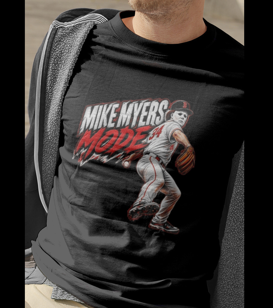Mike Myers Mode Boston Red Sox Halloween Baseball 34 T-Shirt
