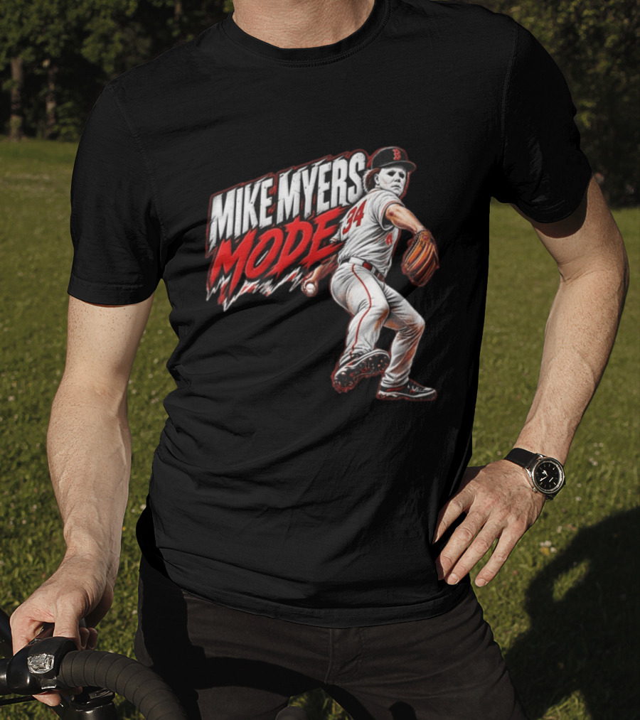Mike Myers Mode Boston Red Sox Halloween Baseball 34 T-Shirt