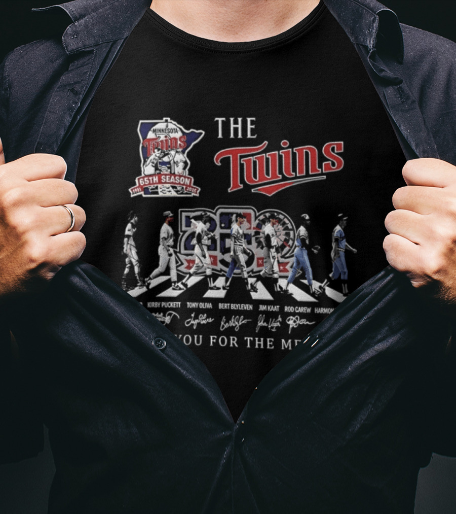 Minnesota Twins 65th Season Abbey Road Thank You For The Memories T-Shirt