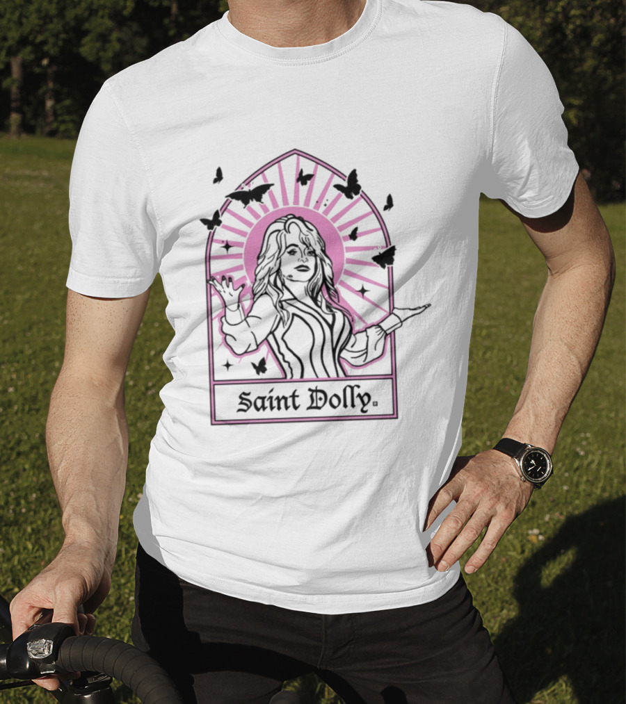 Saint Dolly Parton Iconic Butterfly Halo Rays T-Shirt