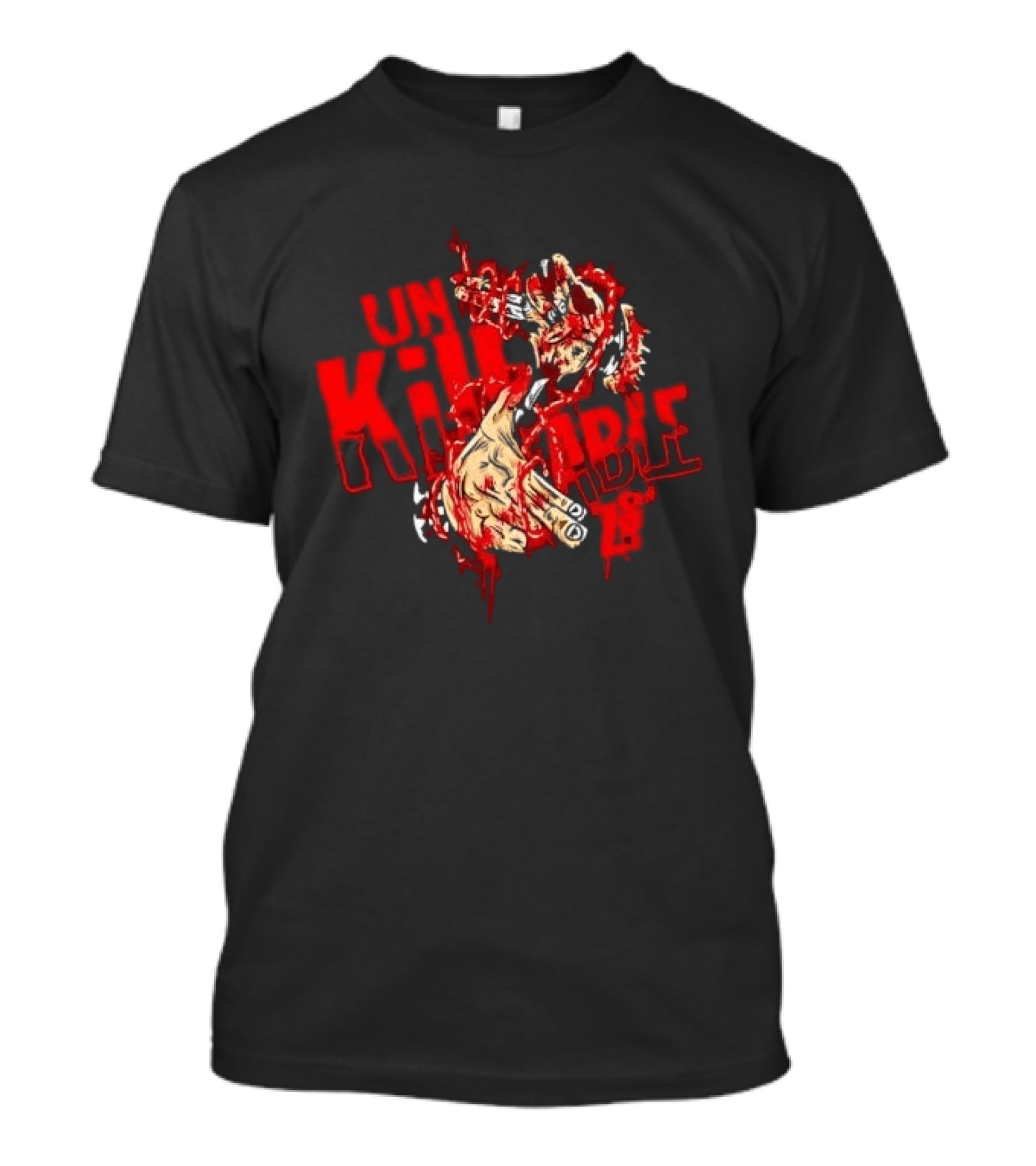 Unkillable Blood Hand Horror Design Men's Clothing T-Shirt