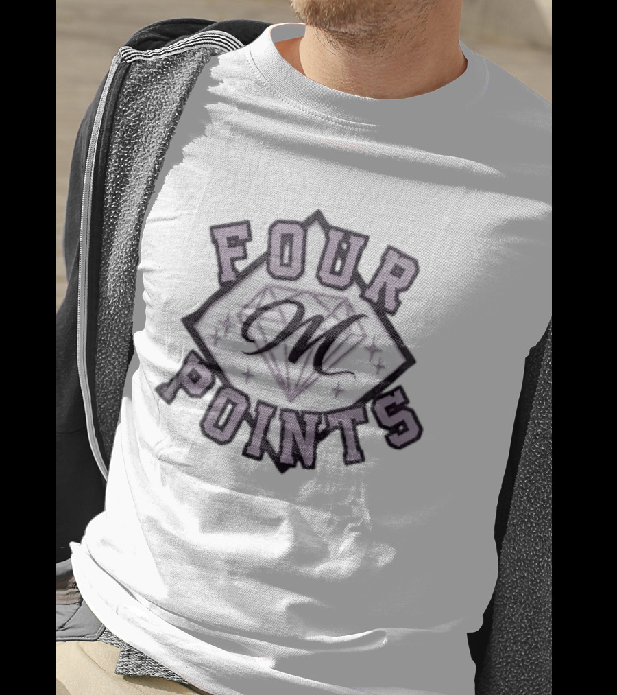 Four Points Cursive M Pastel Diamond Gemstone Sparkles T-Shirt