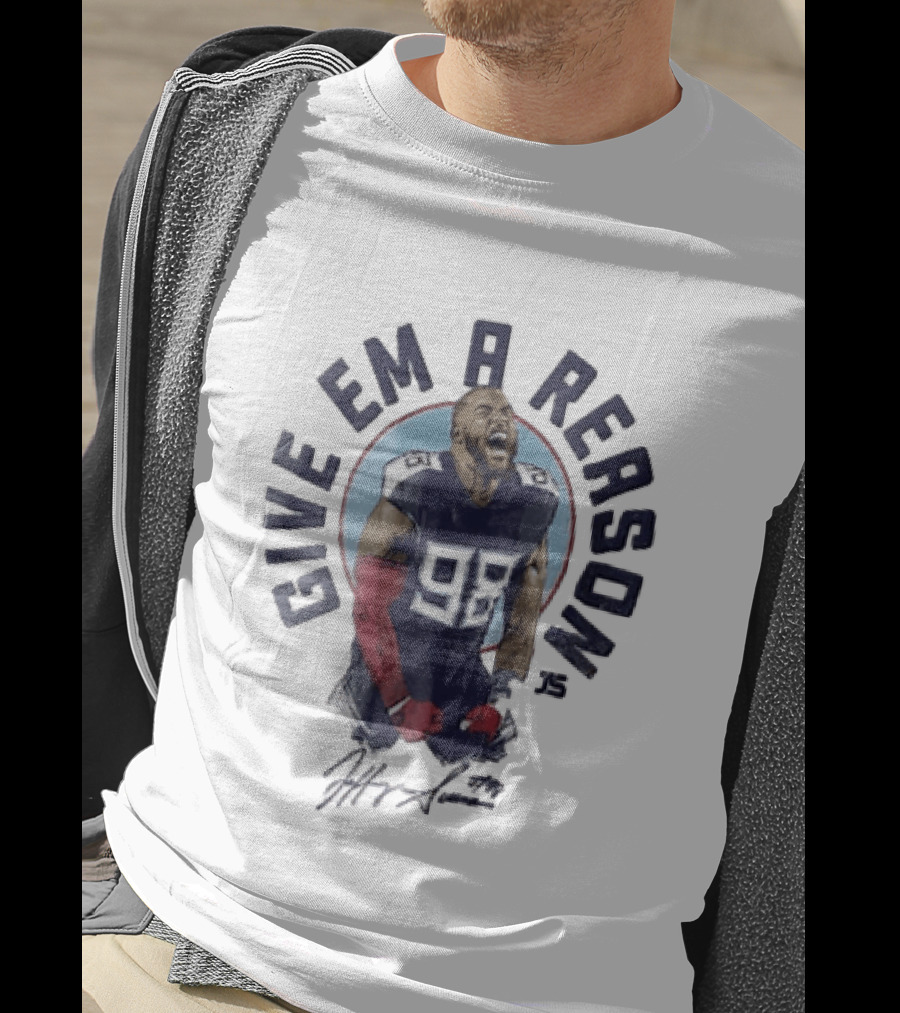 Give Em A Reason Jeffery Simmons Tennessee Titans 98 Signature Roaring Flex T-Shirt