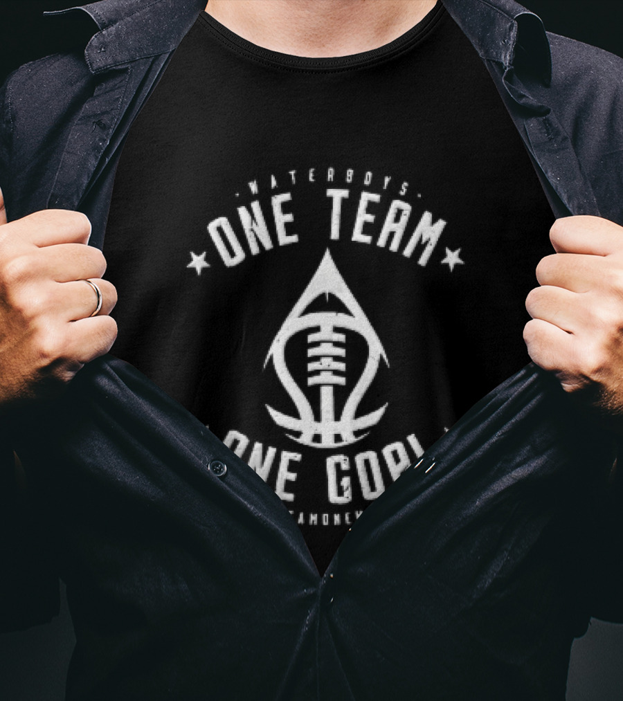 Waterboys One Team One Goal Distressed Water Drop Football T-Shirt
