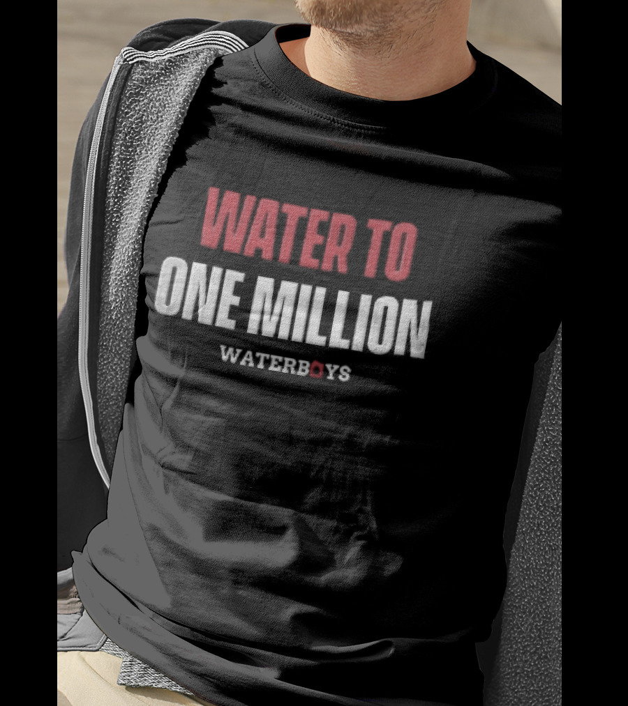 Waterboys Water To One Million Distressed Red White T-Shirt