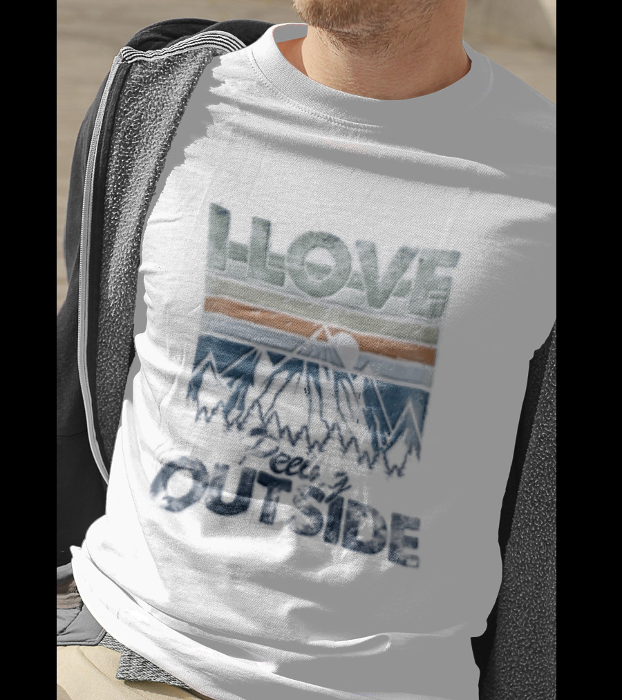 I Love Peeing Outside Mountain Sun Pine Trees T-Shirt