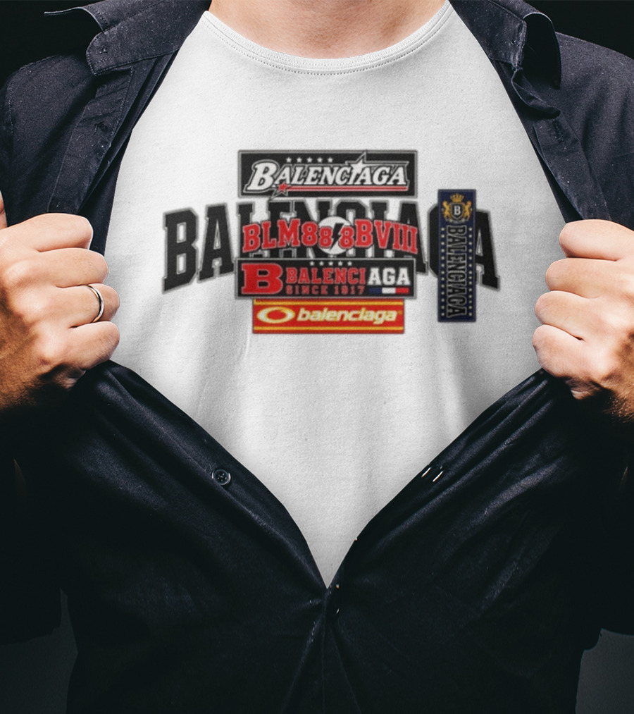 BALENCIAGA BLM888BVIII Since 1917 Balenc B T-Shirt