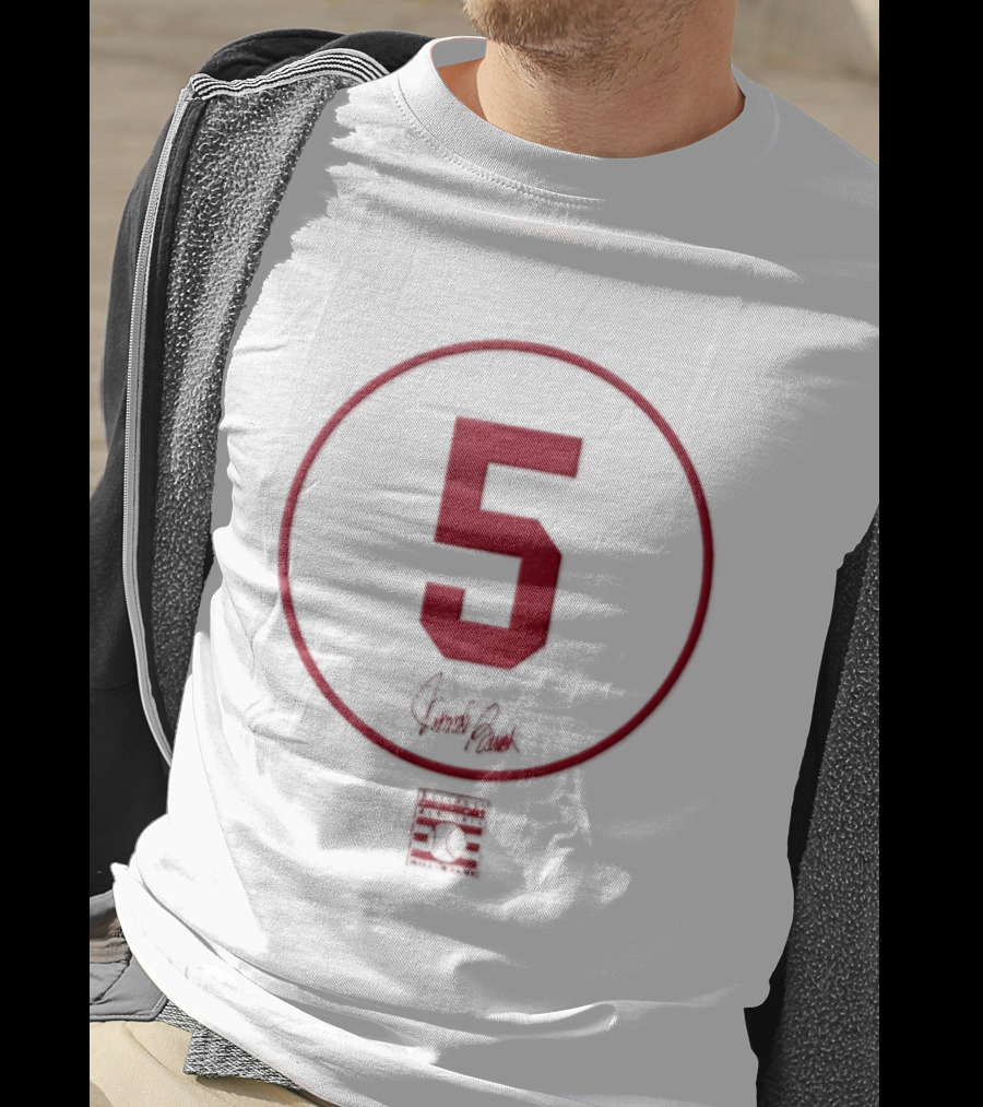 Johnny Bench 5 Cincinnati Reds MLB Signature Number T-Shirt