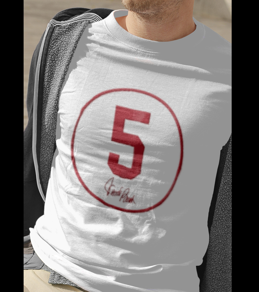 Johnny Bench Number 5 Cincinnati Reds Team Circle Signature T-Shirt
