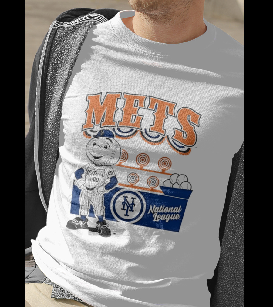 Mitchell & Ness Nostalgia Mets National League Mr. Met Baseball Batting Practice T-Shirt