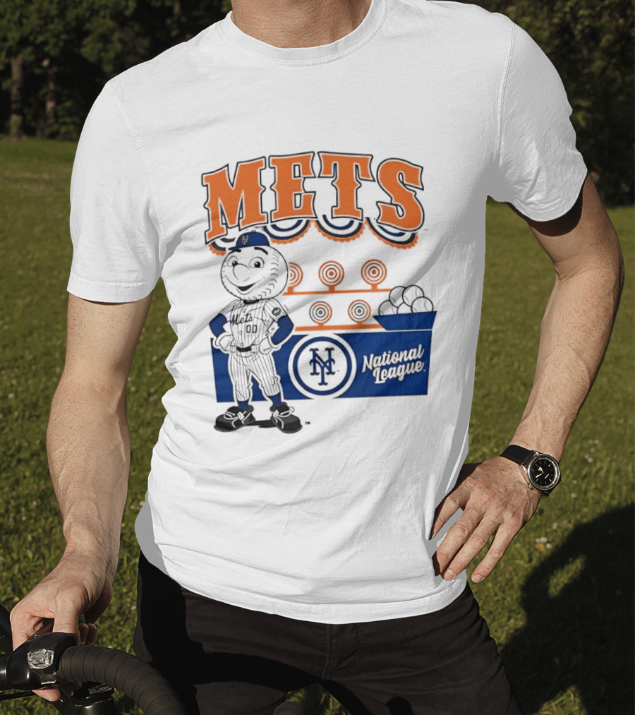 Mitchell & Ness Nostalgia Mets National League Mr. Met Baseball Batting Practice T-Shirt