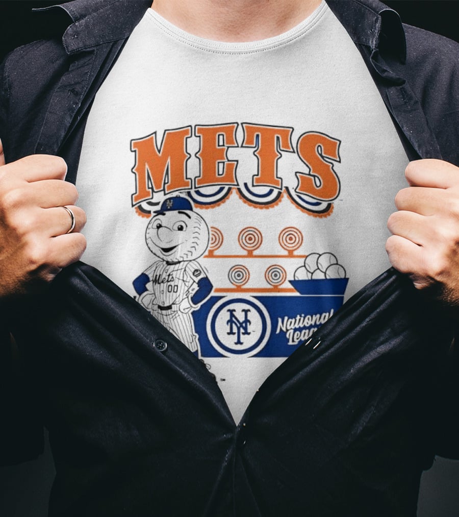 Mitchell & Ness Nostalgia Mets National League Mr. Met Baseball Batting Practice T-Shirt