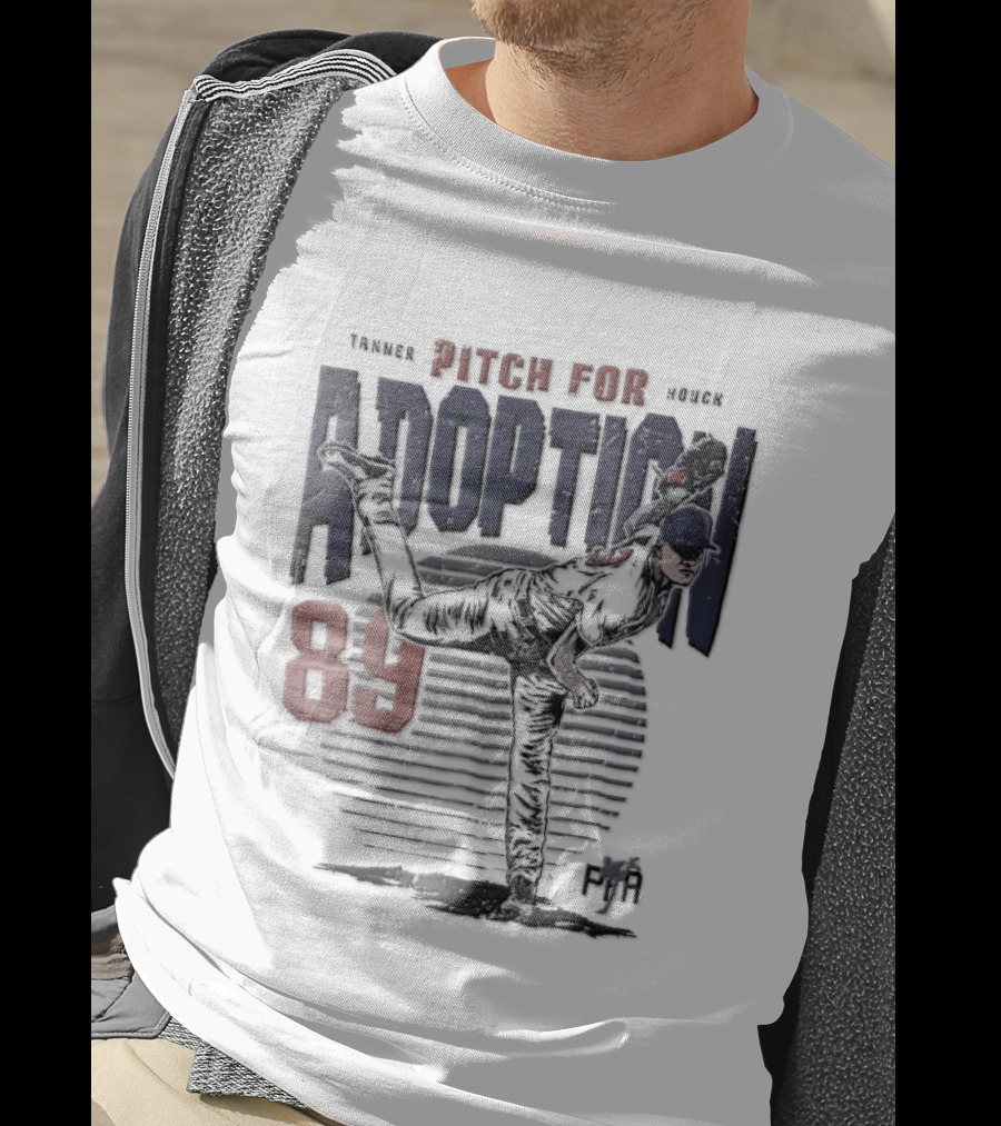 Tanner Houck Baseball Pitcher Adoption 89 Sunburst Stripes Distressed T-Shirt
