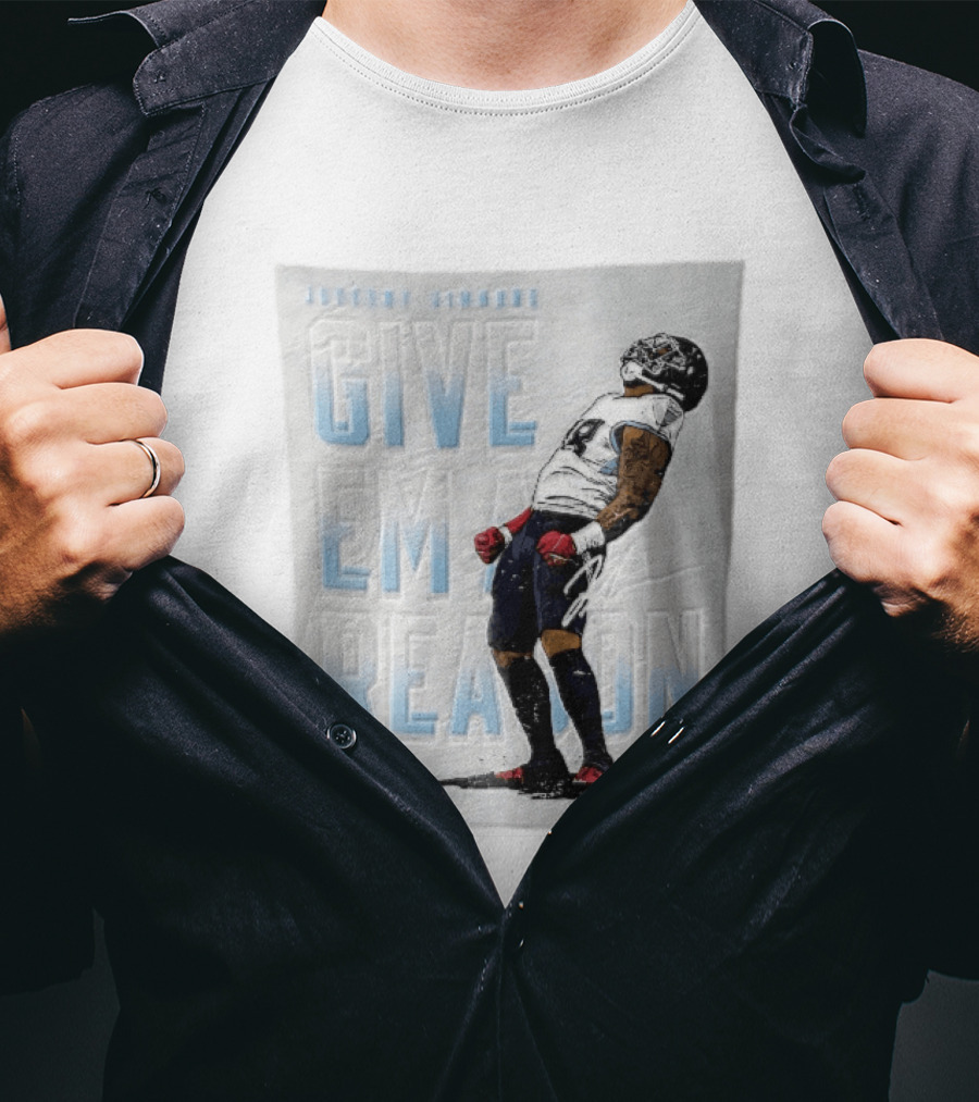 Tennessee Titans Give Em A Reason Jeffery Simmons 98 Flexing T-Shirt