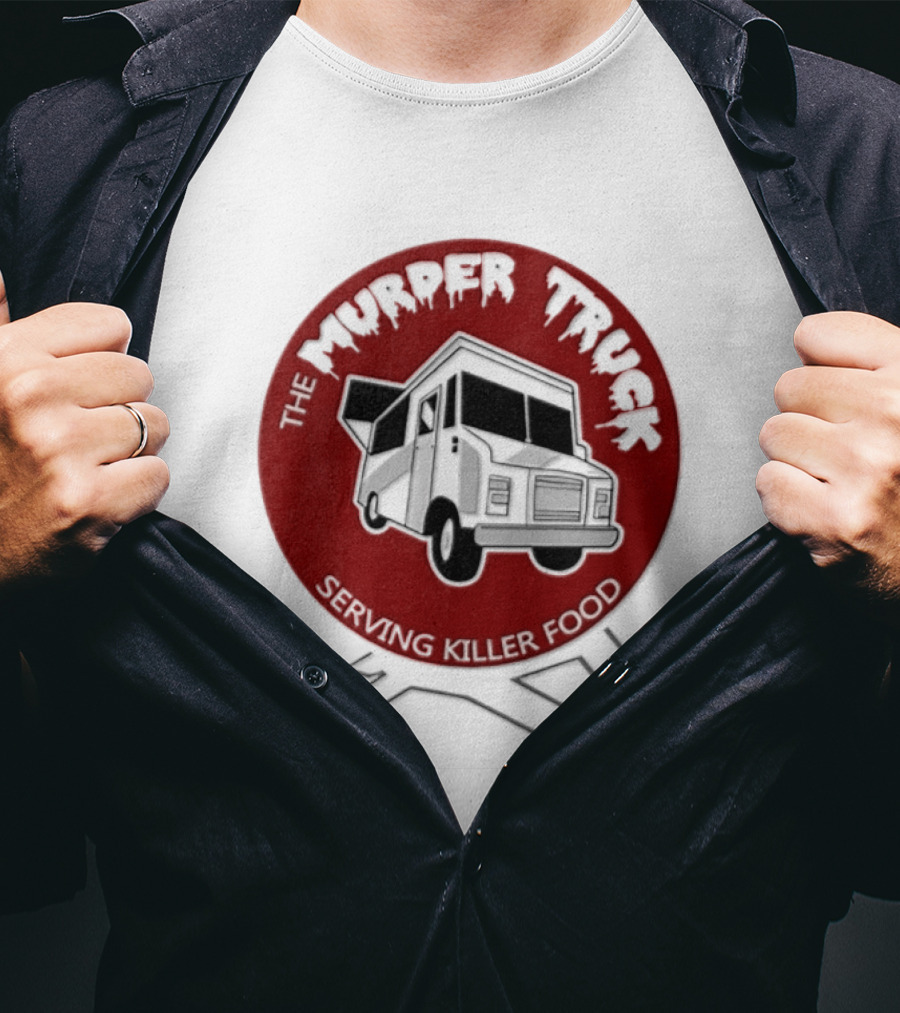 The Murder Truck Serving Killer Food Red Circle T-Shirt