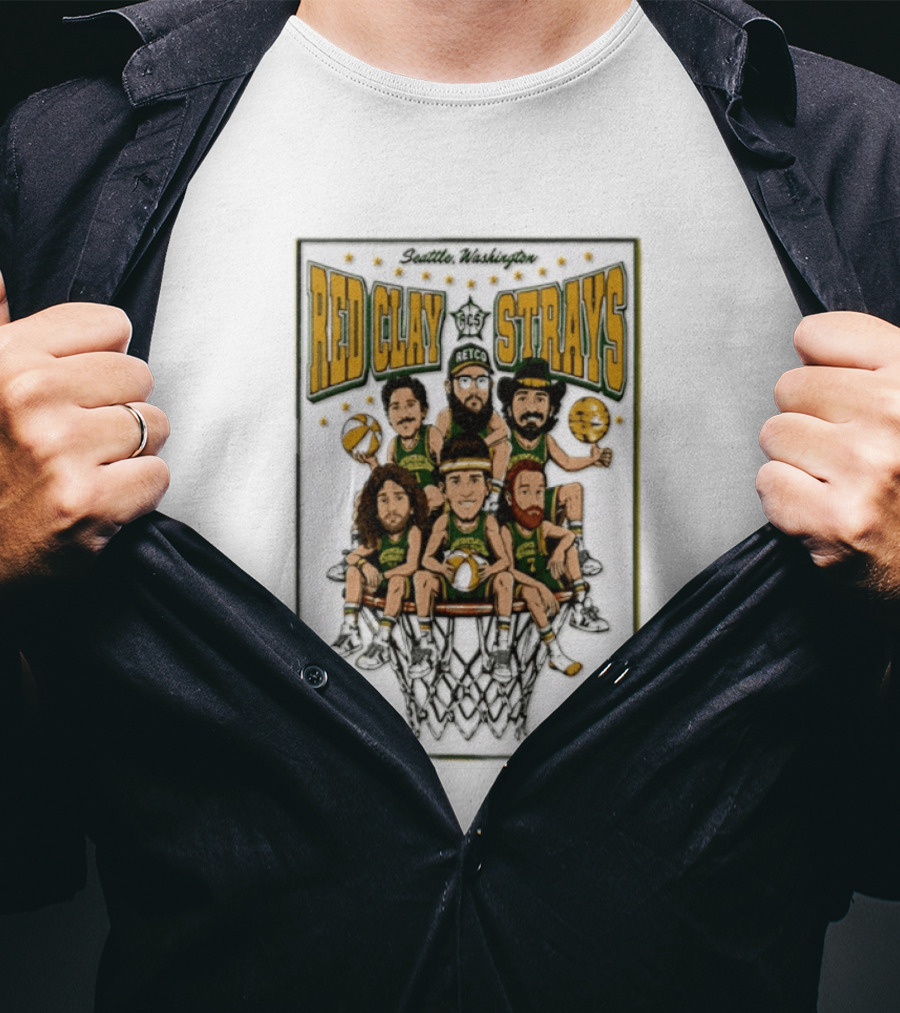 Seattle Washington Aug 27 2026 Red Clay Strays Basketball Tour T-Shirt
