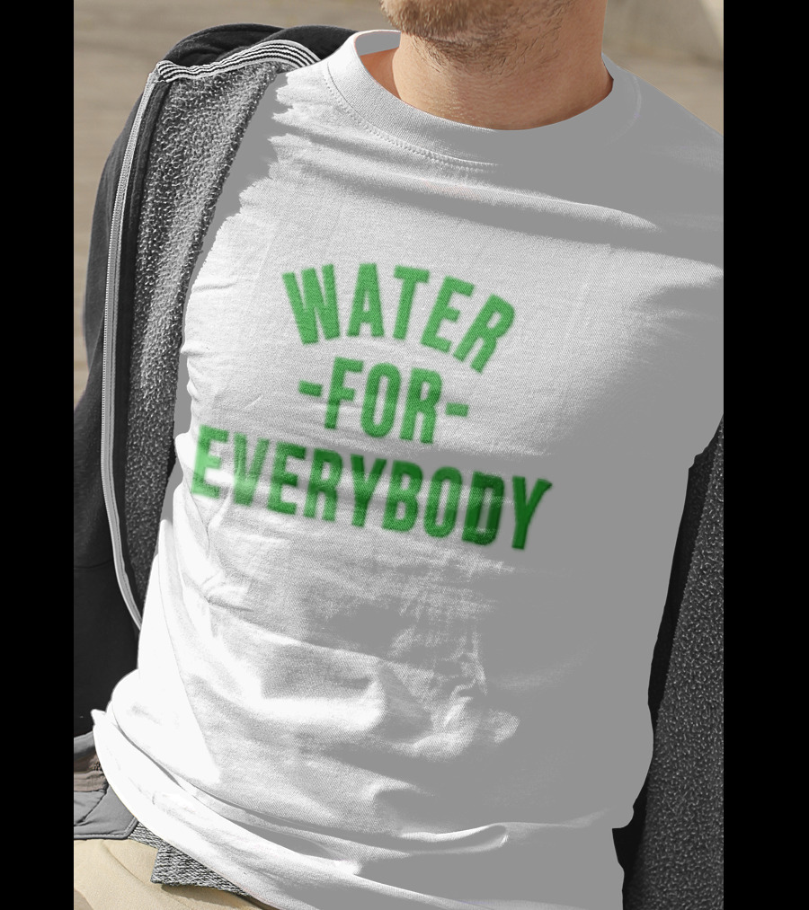 Water For Everybody Bright Green Arched Layout T-Shirt