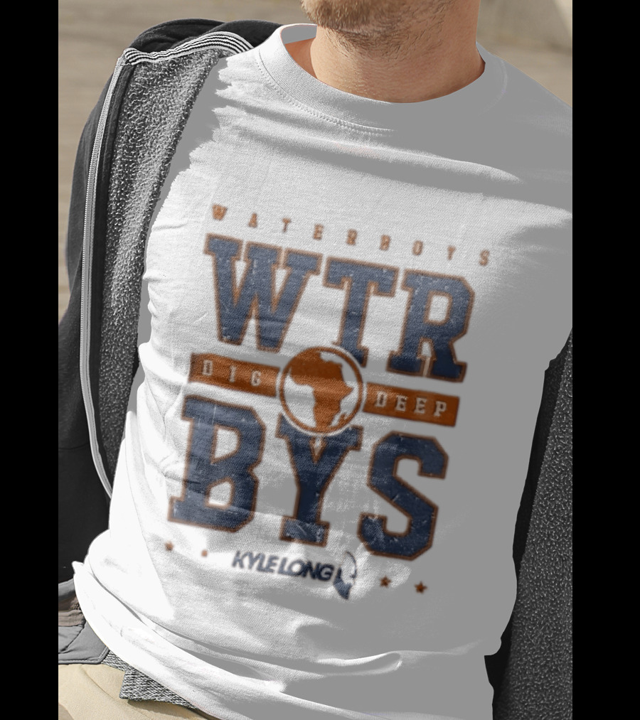 Waterboys WTRBYS Dig Deep Africa Map Distressed Design Kyle Long T-Shirt